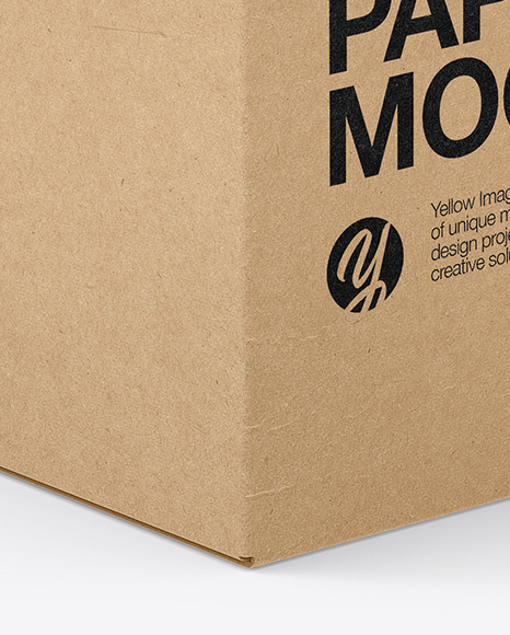 Kraft Box Mockup PSD #1