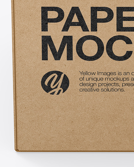 Kraft Box Mockup PSD #1