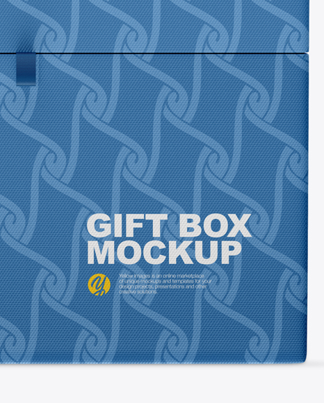 Textured Gift Box Mockup PSD #4