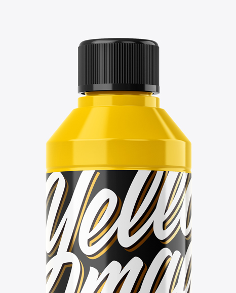 Glossy Plastic Bottle Mockup PSD #2