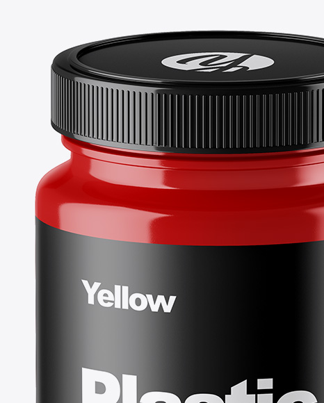 Glossy Plastic Jar Mockup PSD #2