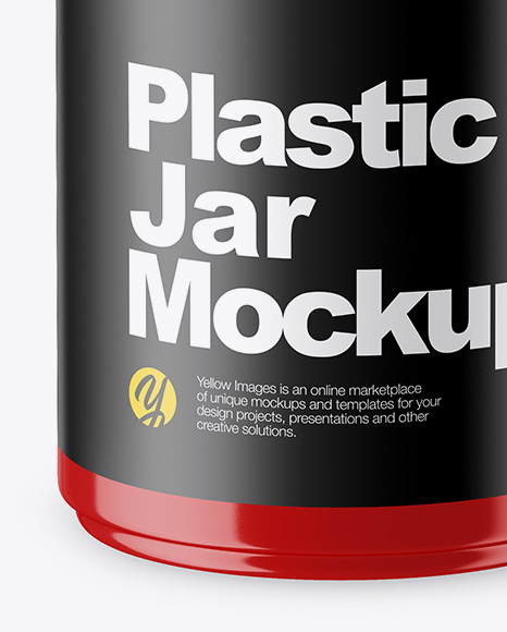 Glossy Plastic Jar Mockup PSD #1