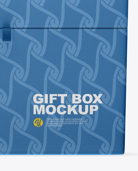 Textured Gift Box Mockup PSD #1