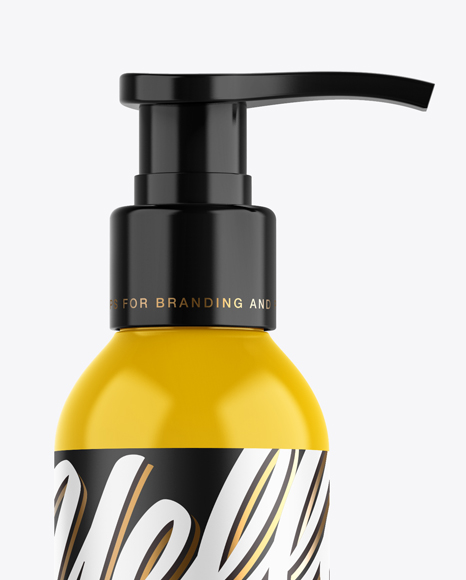 Glossy Plastic Bottle Mockup PSD #2