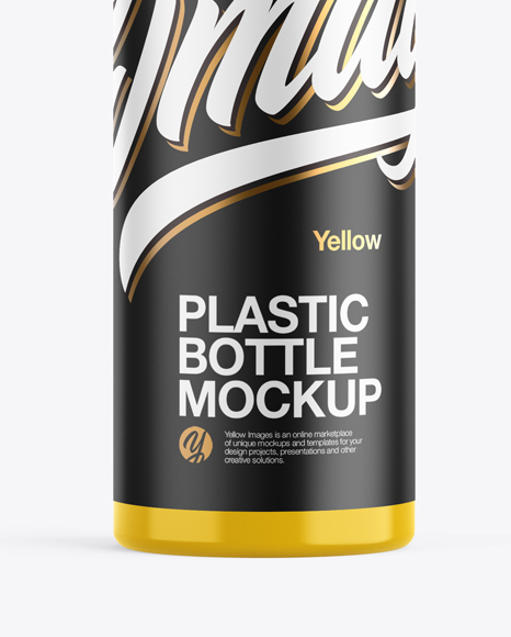 Glossy Plastic Bottle Mockup PSD #1