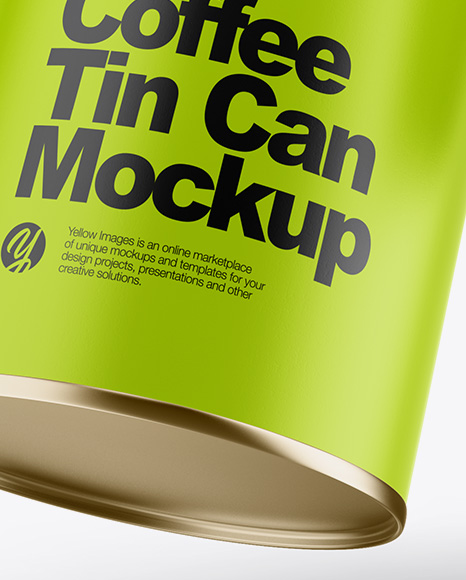 Download Two Matte Coffee Tin Cans Mockup In Can Mockups On Yellow Images Object Mockups PSD Mockup Templates