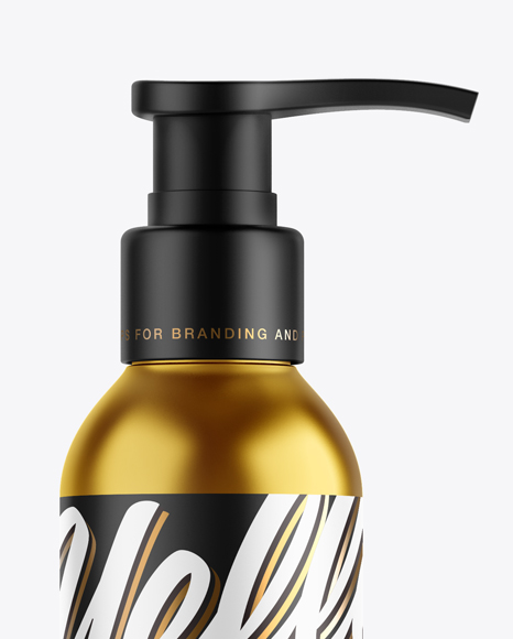 Metallized Plastic Bottle Mockup PSD #2