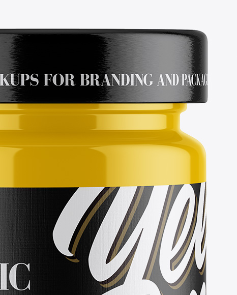 Glossy Plastic Jar Mockup PSD #2
