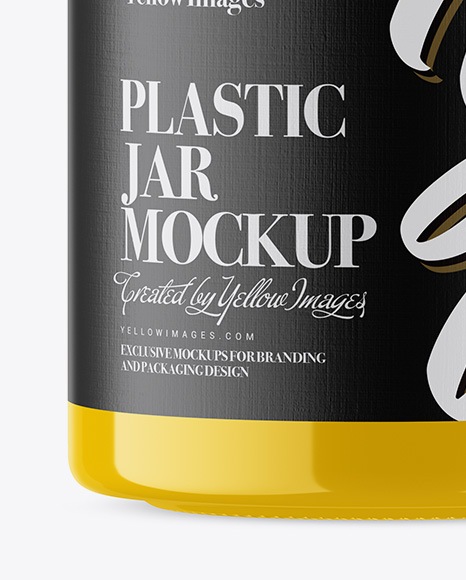 Glossy Plastic Jar Mockup PSD #1