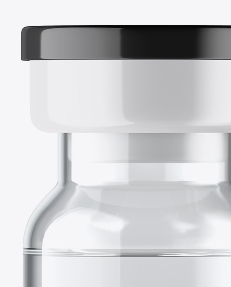 Download Clear Glass Medical Ampoule Mockup in Packaging Mockups on Yellow Images Object Mockups