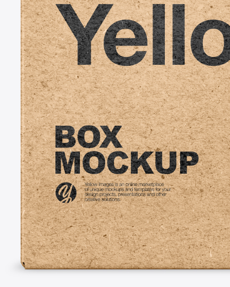 Download Kraft Paper Box Mockup In Box Mockups On Yellow Images Object Mockups