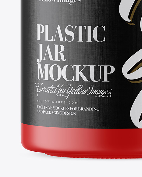 Matte Plastic Jar Mockup PSD #1