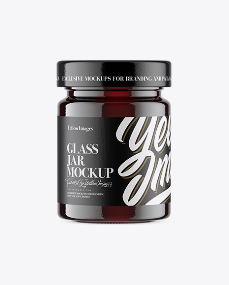 Glass Jar w  Honey Mockup PSD #2
