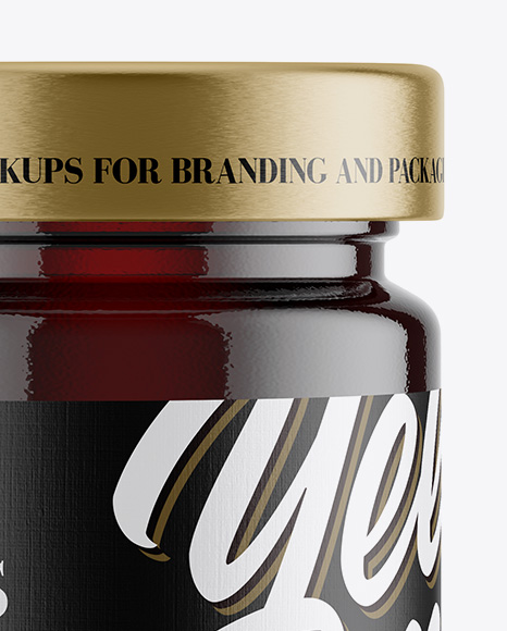 Glass Jar w  Honey Mockup PSD #1