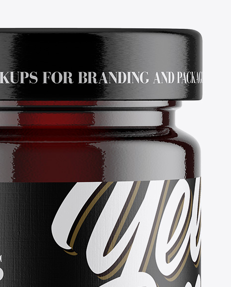 Glass Jar w  Honey Mockup PSD #6