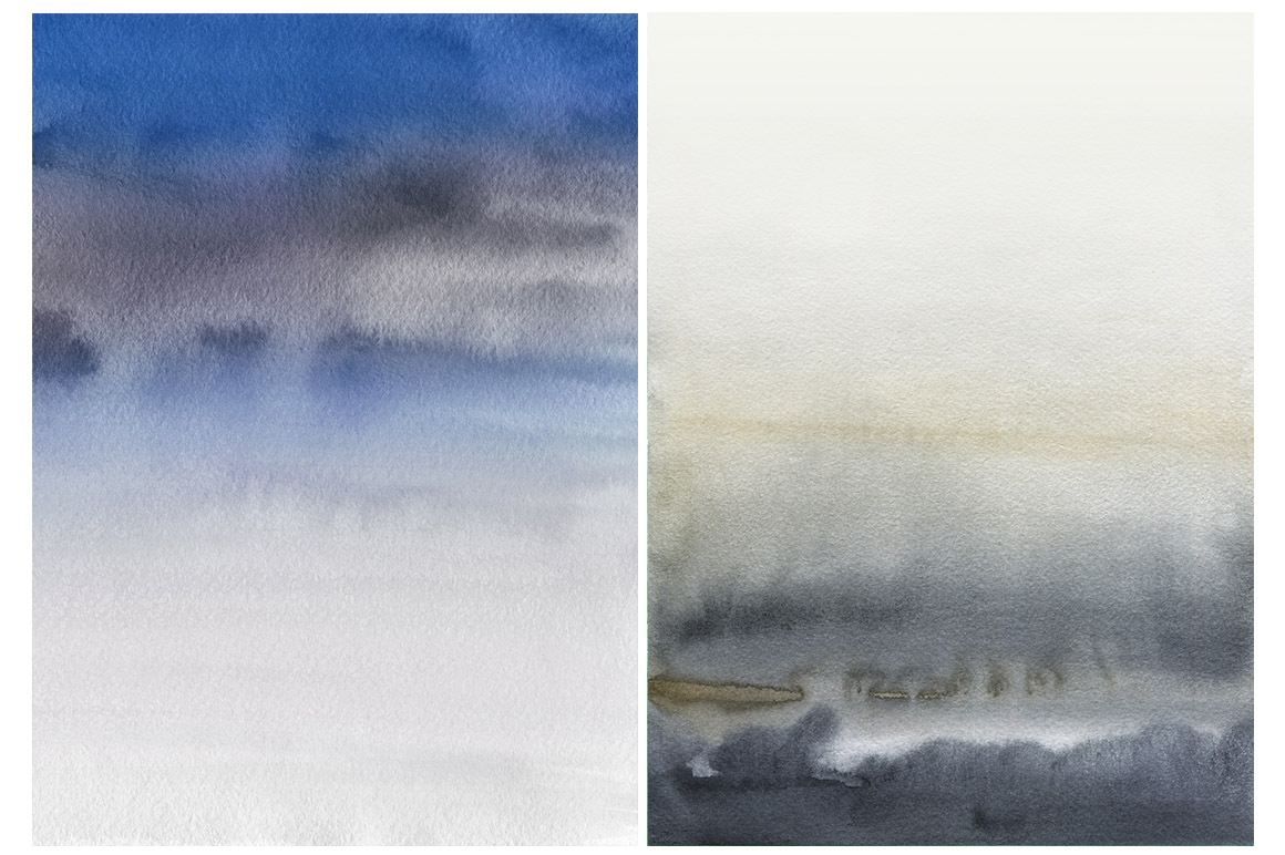 Natural Watercolor Ombre Backgrounds in Textures on Yellow Images Creative Store