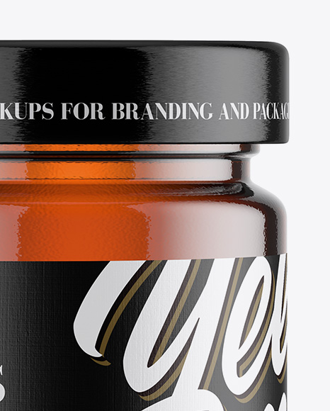 Glass Jar w  Honey Mockup PSD #6