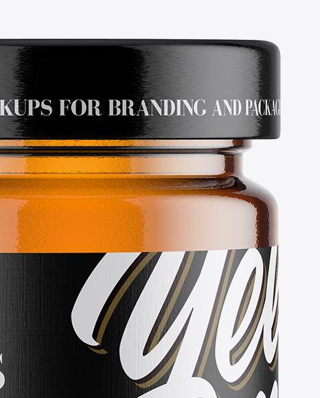 Glass Jar w  Honey Mockup PSD #6