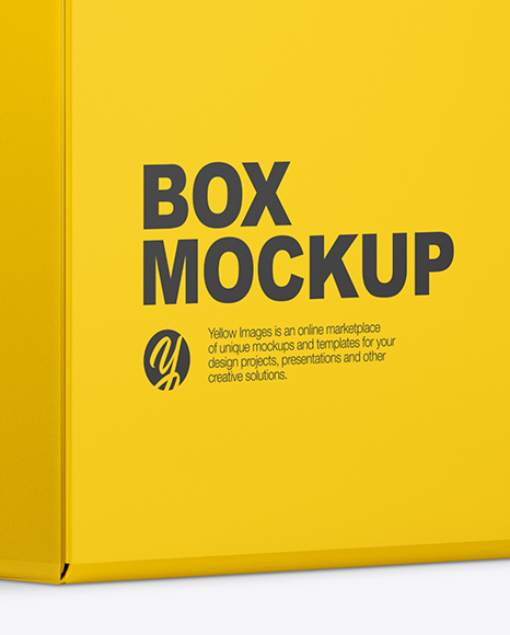 Download Paper Box Mockup In Box Mockups On Yellow Images Object Mockups