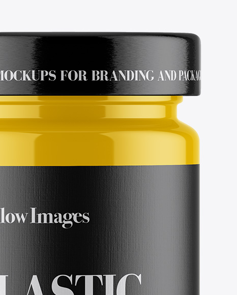 Glossy Plastic Jar Mockup PSD #2