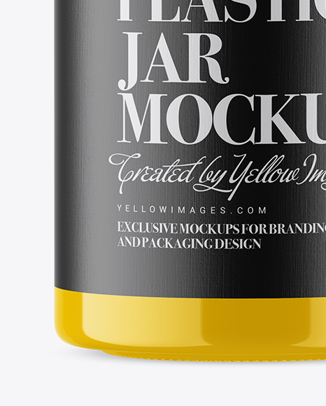 Glossy Plastic Jar Mockup PSD #1