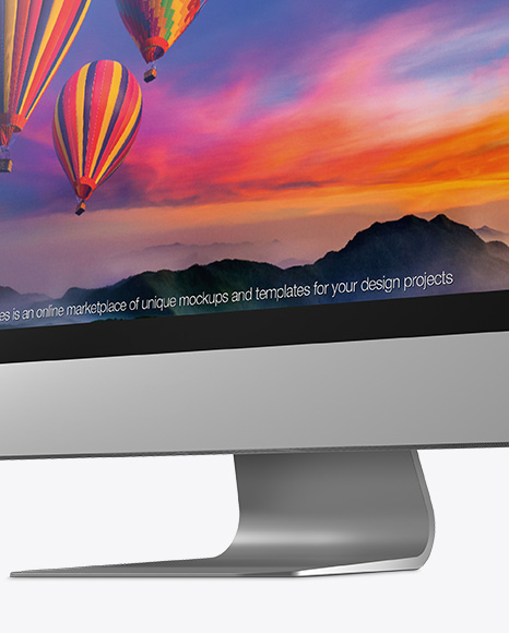 Imac Mockup - Half Side View