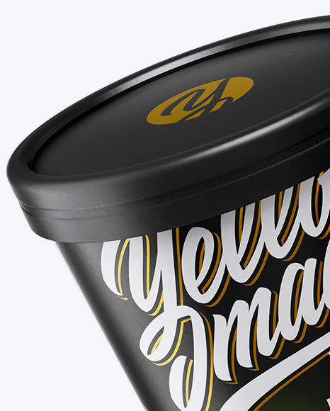 Download Two Matte Ice Cream Cups Mockup In Cup Bowl Mockups On Yellow Images Object Mockups PSD Mockup Templates