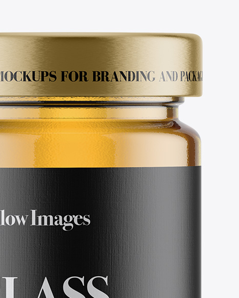Glass Jar w  Honey Mockup PSD #1
