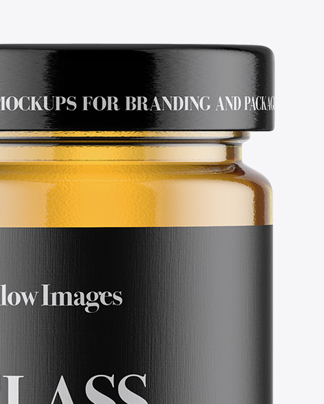 Glass Jar w  Honey Mockup PSD #6