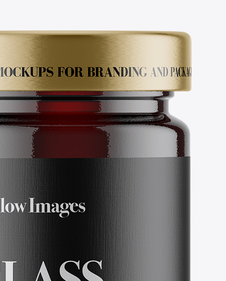 Glass Jar w/ Honey Mockup