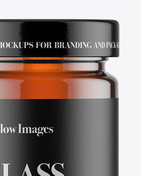 Glass Jar w  Honey Mockup PSD #6