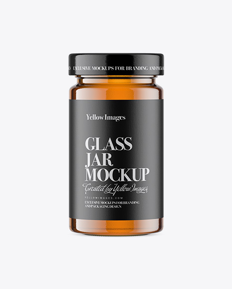 Glass Jar w  Honey Mockup PSD #2