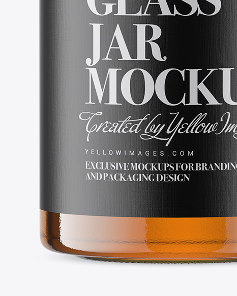Glass Jar w  Honey Mockup PSD #7