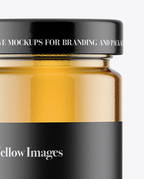 Glass Jar w  Honey Mockup PSD #6