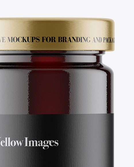 Glass Jar w  Honey Mockup PSD #1