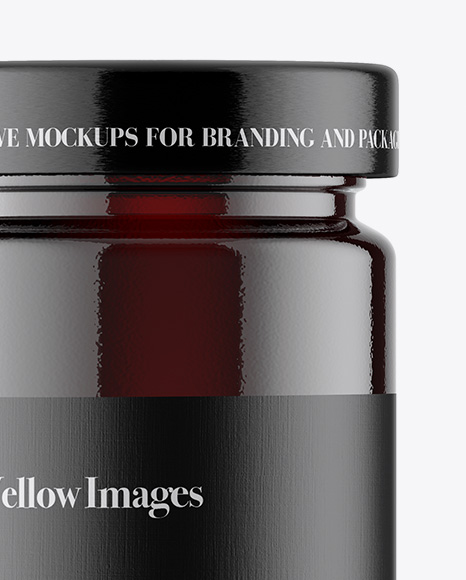 Glass Jar w  Honey Mockup PSD #6