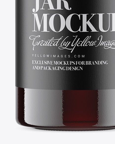 Glass Jar w  Honey Mockup PSD #7