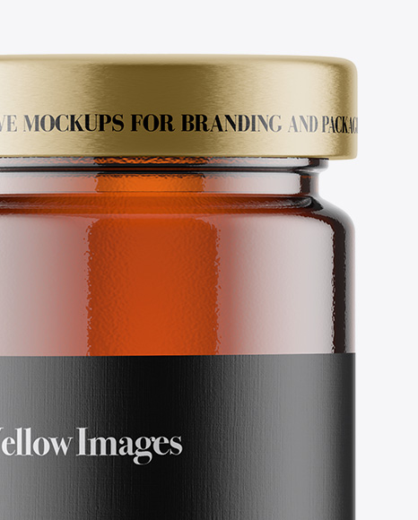 Glass Jar w  Honey Mockup PSD #1