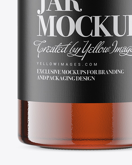 Glass Jar w  Honey Mockup PSD #7