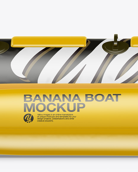 Matte Banana Boat Mockup - Side View - Free Download Images High