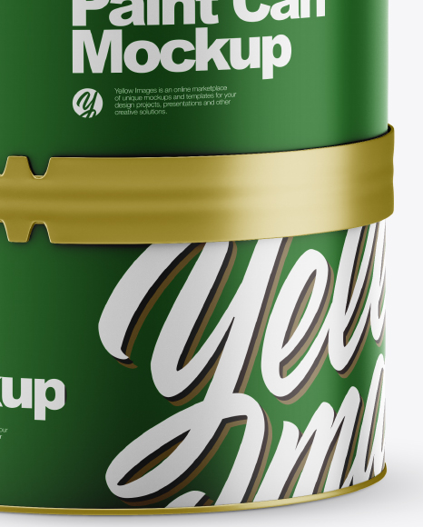 Download Metallic Paint Can Mockup In Can Mockups On Yellow Images Object Mockups PSD Mockup Templates