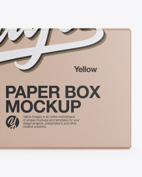 Download Kraft Box Mockup In Box Mockups On Yellow Images Object Mockups