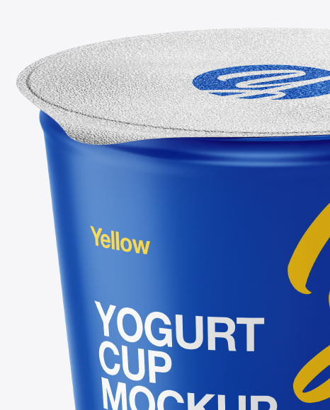 Matte Yogurt Cup Mockup In Cup Bowl Mockups On Yellow Images Object Mockups