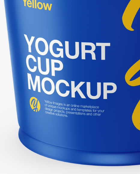 Download Matte Yogurt Cup Mockup In Cup Bowl Mockups On Yellow Images Object Mockups PSD Mockup Templates