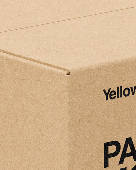 Kraft Box Mockup PSD #2