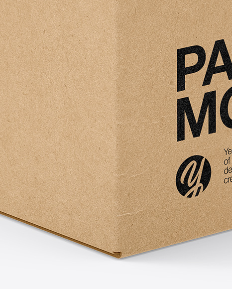 Kraft Box Mockup PSD #1