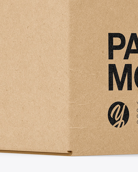 Kraft Box Mockup PSD #1