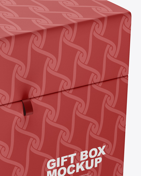 Matte Gift Box Mockup PSD #2