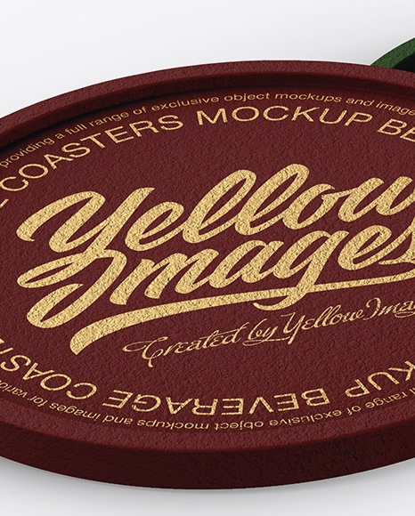 Two Cork Beverage Coasters Mockup PSD #5