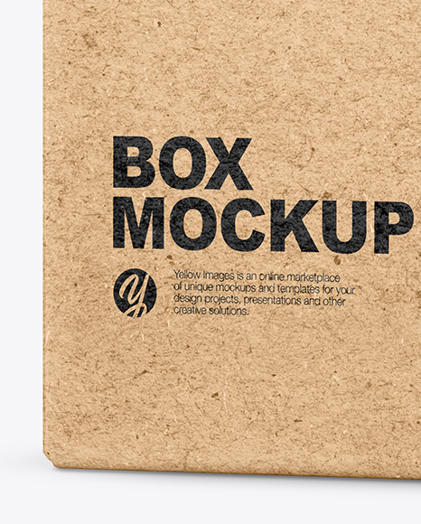Kraft Paper Box Mockup PSD #1